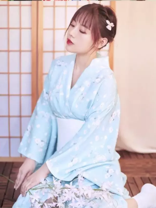 Kimonos kardigan Kimono Jepang wanita, pakaian fotografi Kimono pantai musim panas 2023 blus kemeja Cosplay Jepang Yukata wanita