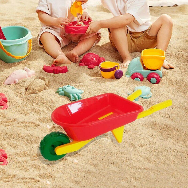 Sand Wheelbarrow Toy Easy to Carry Lightweight Beach Kids Gardening Wagon for Yard Ages 2 Years Old up Indoors and Outdoors