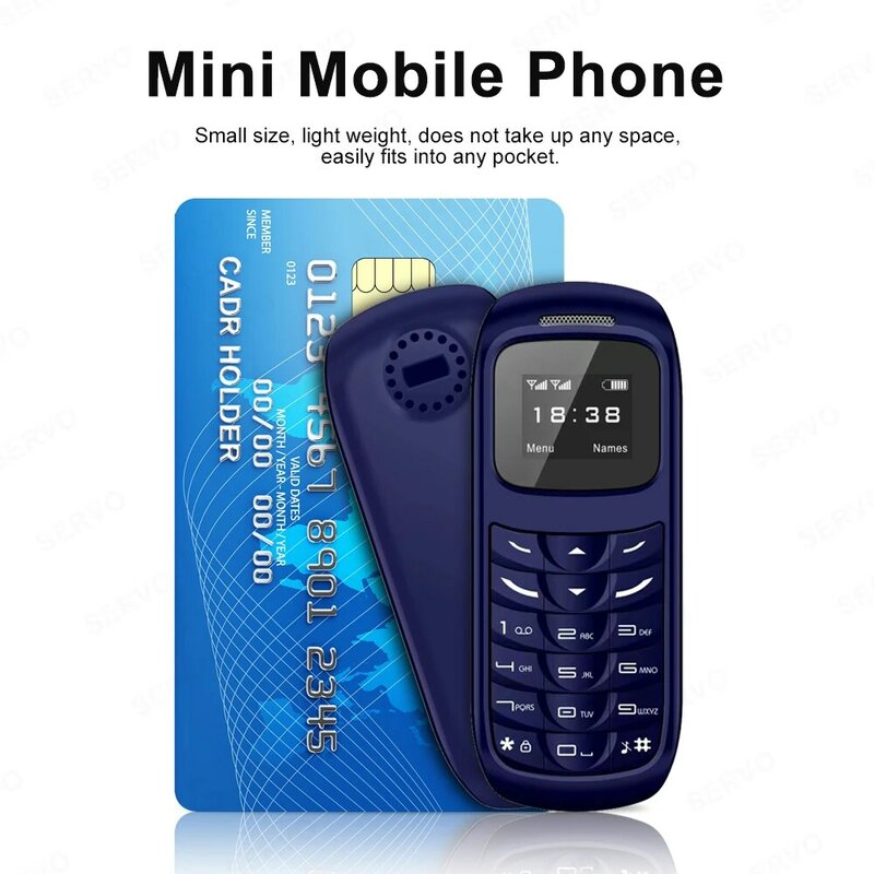 SERVO BM70 Mini Cute Mobile Phone Back-Up 2G sveglia a bassa radiazione auricolare Bluetooth funzionale tastiera portatile cellulare