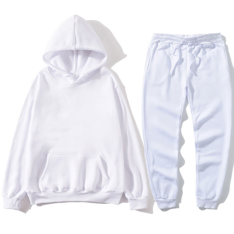 2024  summer men's casuai sports suit korean trend pure cotton T-shirt loose all- matching sports pants