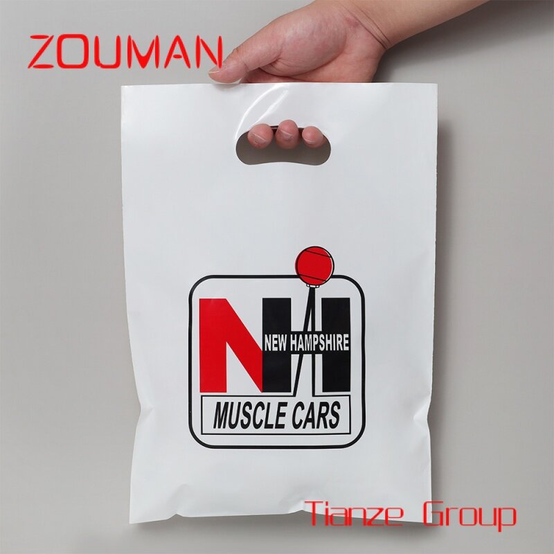 Custom , Custom Printed Logo Design LDPE/HDPE handle plastic bag die cut bag shopping bag for clothing/shoe packing