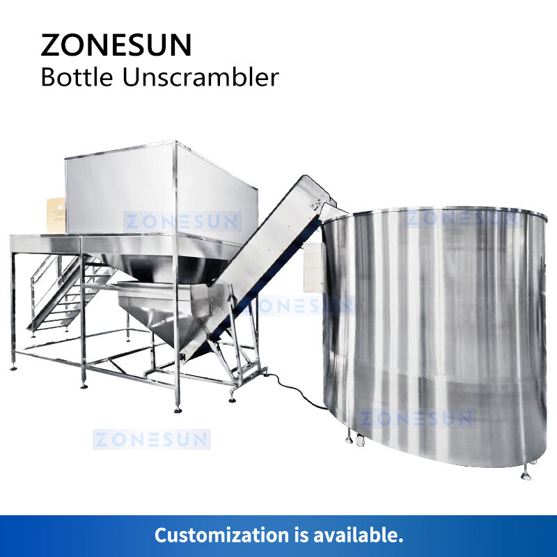 ZONESUN-Automatic alta velocidade Garrafa Unscrambler Máquina de classificação, PET Plastic Container Elevador, Unscrambling Equipamentos, ZS-LPE2000