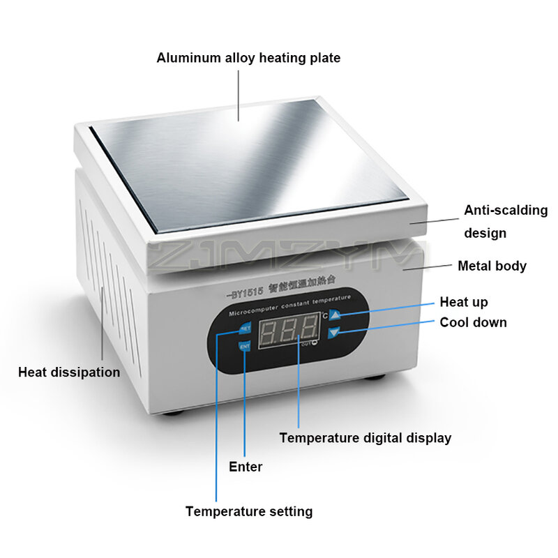 150*150mm Heating Station Digital Preheating Platform Electronic Hot Plate Maintenance Heating Station for PCB LCD Screen Repair