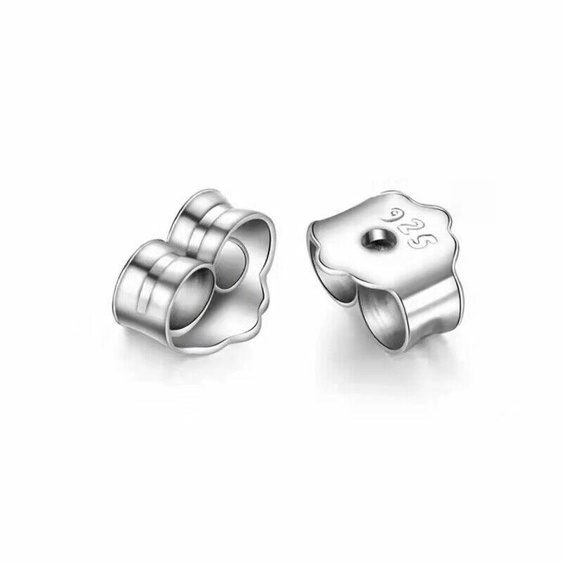 S925 Sterling Silver Crystal Earrings for Men Women 3/4/5/6/7/8MM Fashion Four Claw Ear Piercing Wedding Jewelry Accessories