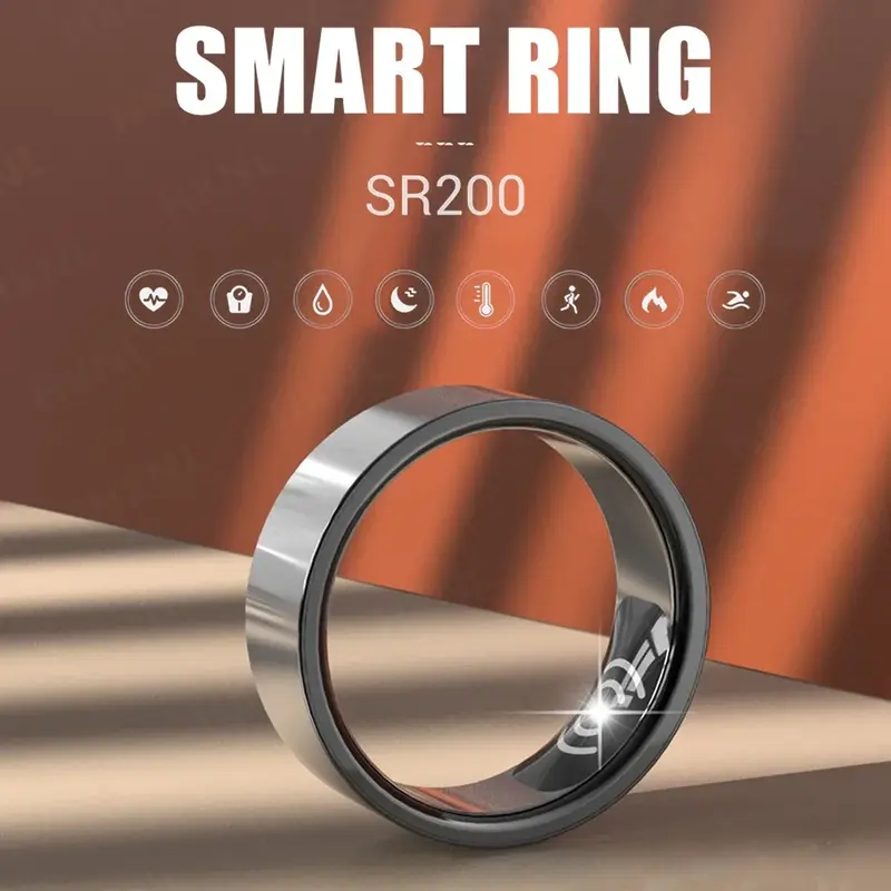 New Smart Ring Intelligent Body Temperature Multifunctional Sleep Health Monitor Waterproof Fitness Tracker Digital Ring M1