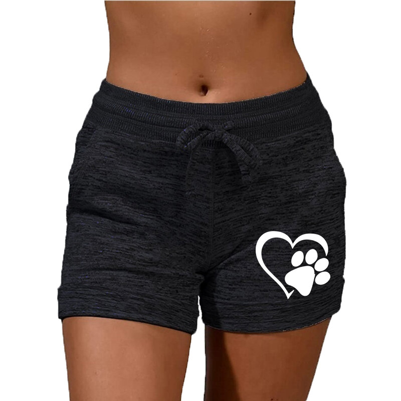 Sommer Damen Baumwolle Shorts mit hoher Taille schnell trocknende Sport Fitness Yoga Shorts lässig plus Größe Kordel zug Shorts für Damen