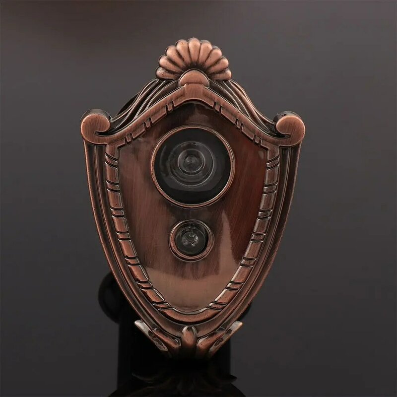 Trwały otwór widza 2 w 1 180 stopni wizjer do drzwi szerokokątny dzwonek Peep Sight Hole drzwi antywłamaniowe kocie oko