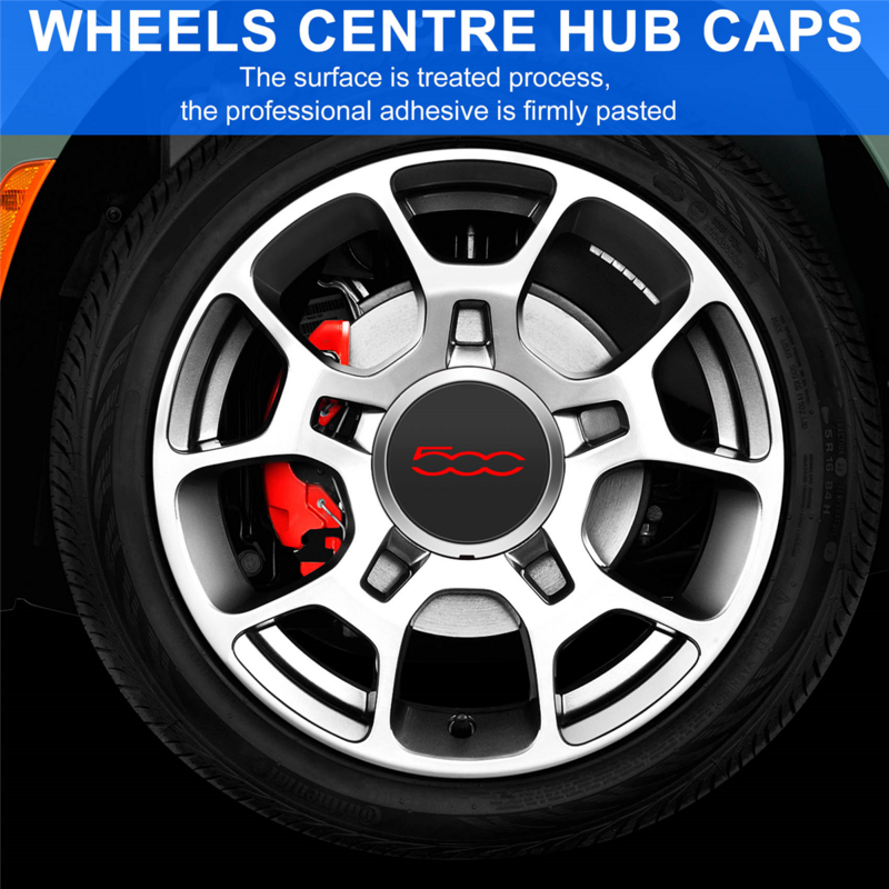Hubcap لـ Fiat ، أغطية محور العجلة المركزية ، غطاء غبار ، أحمر ، 68078419AC ، 68078421AC ، 21ac ،