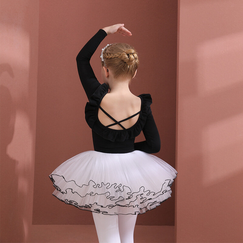 Children's cotton Ballet Dress Training Clothing girls Ballet TuTu skirt Ballet  gymnastics Leotards Stage Performance outfits