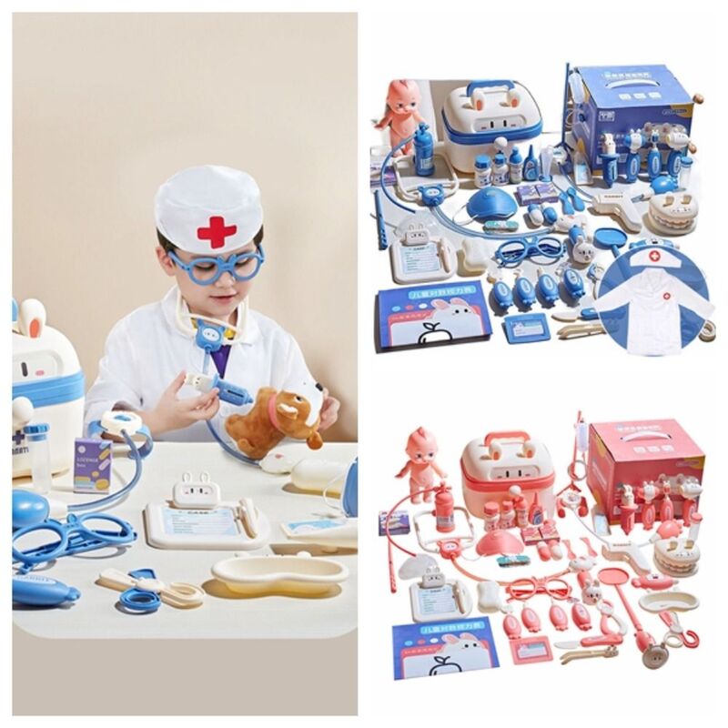 Simulation Dentist Box Doctor Pretend Role Play Kit Educational Game Pretent Play Toys Kid Stethoscope Doctor Set