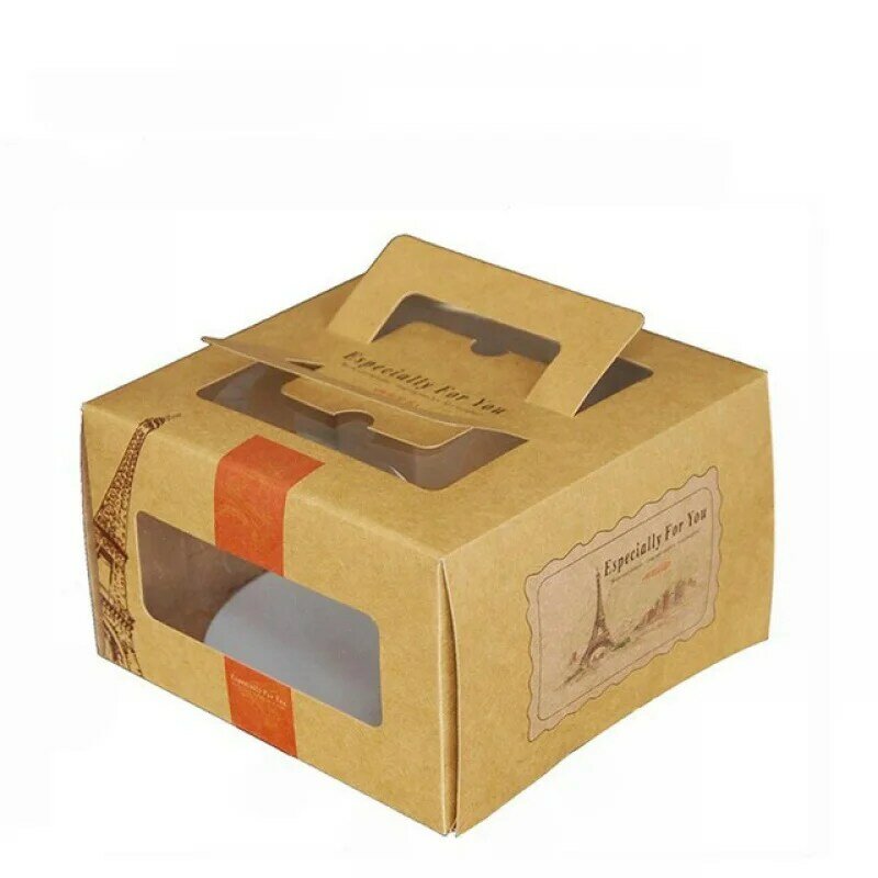 Customized productCustom printed cheese cake box, cake carrying box,birthday cake packaging box