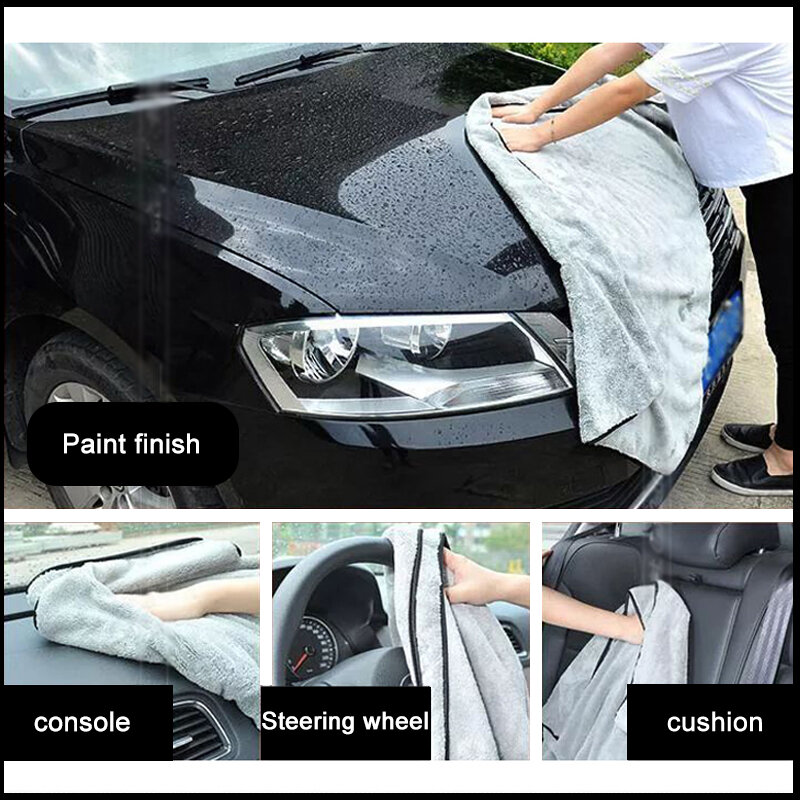 600GSM handuk cuci mobil serat mikro cepat kering otomatis membersihkan kain ekstra lembut penyerap air tinggi untuk Aksesori cuci mobil