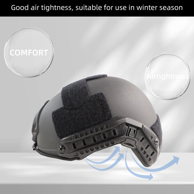 BOOIU 빠른 MH 스타일 헬멧, CS 에어소프트 페인트볼 게임용 ABS 전술 헬멧, 야외 스포츠 사냥 슈팅 헬멧