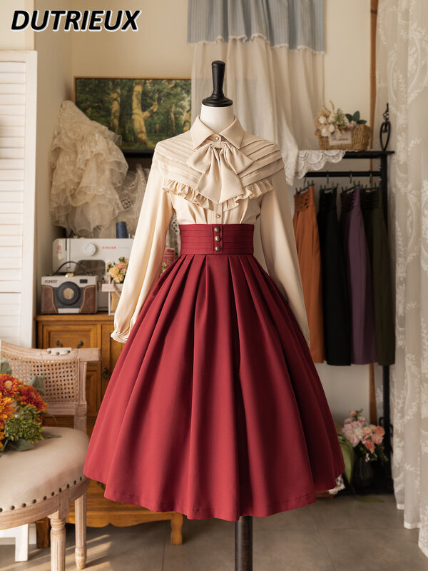 Faldas elegantes e informales para mujer, faldas de longitud media que combinan con todo, Color sólido, línea A Simple, primavera y otoño, novedad de 2024