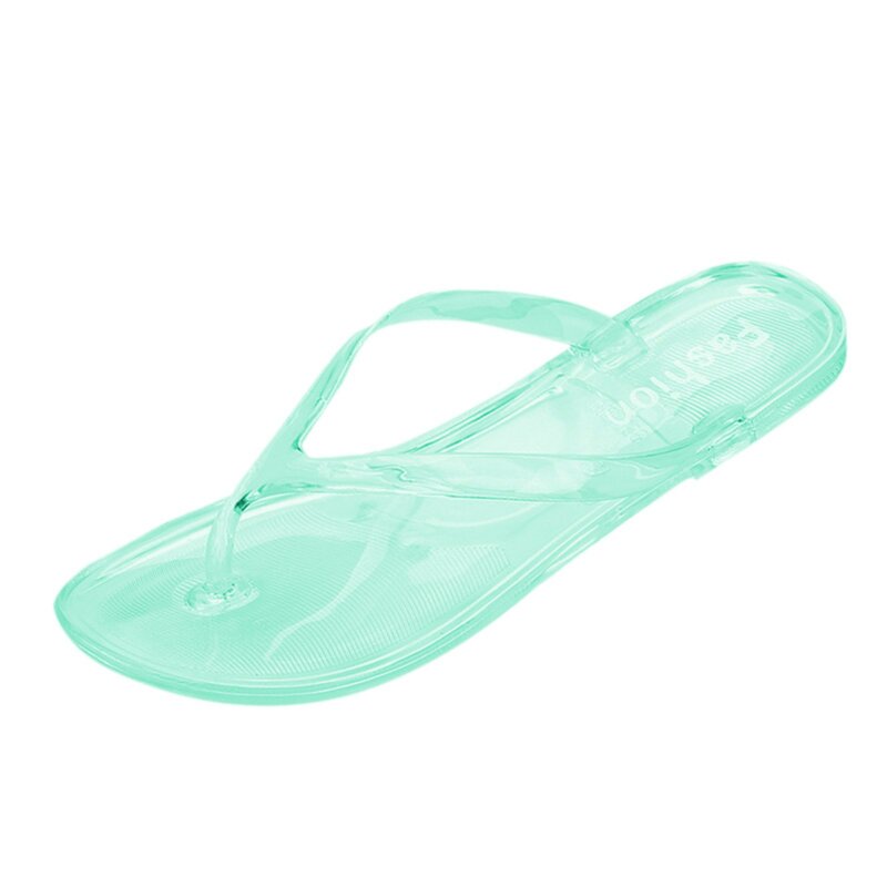 Infradito da spiaggia sandali infradito da donna scarpe estive in gelatina ragazze scivoli trasparenti pantofole piatte antiscivolo in PVC moda solida