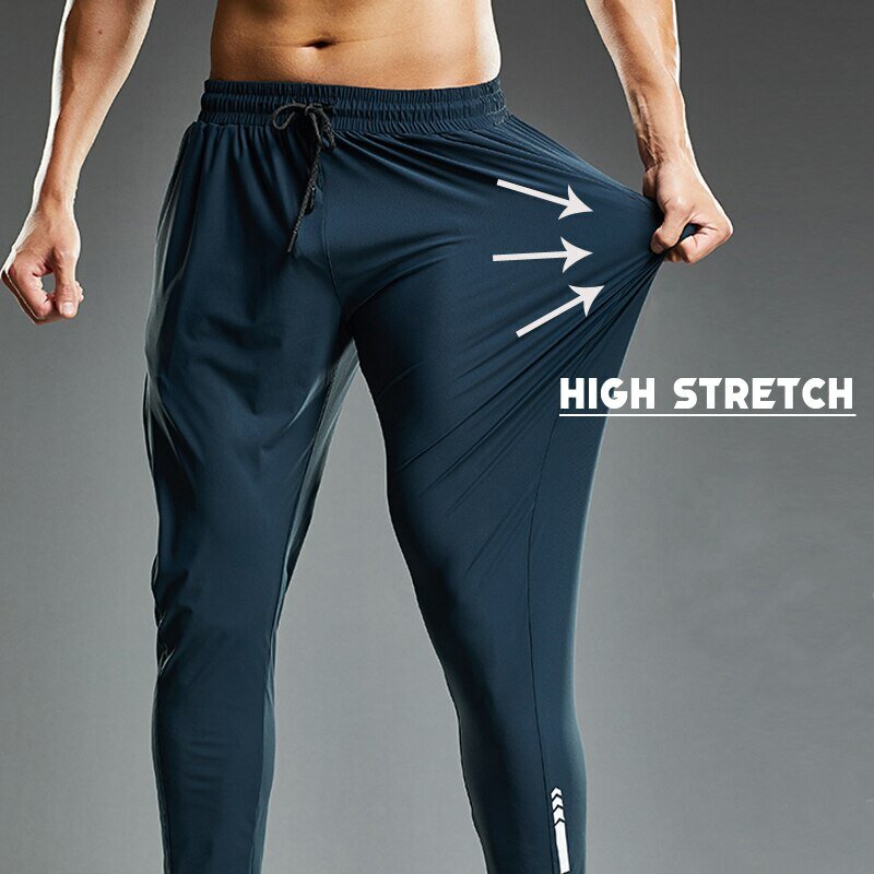Letnie elastyczne męskie spodnie sportowe do biegania Jogging spodnie dresowe Casual trening na świeżym powietrzu spodnie do fitnessu na siłownię