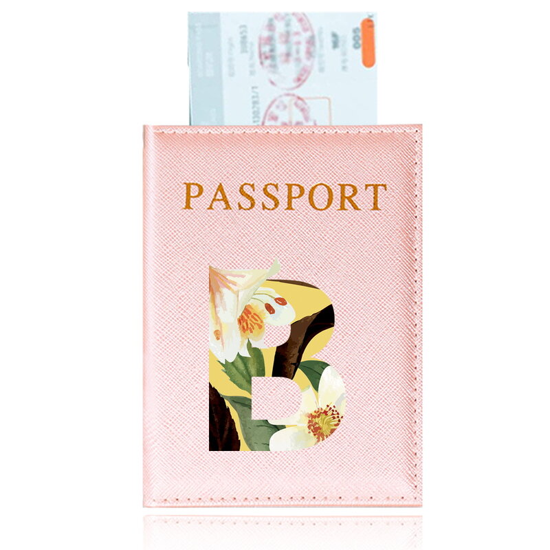 Sampul paspor sampul paspor pencetakan floral seri tempat paspor aksesoris perjalanan sampul pelindung paspor airplan