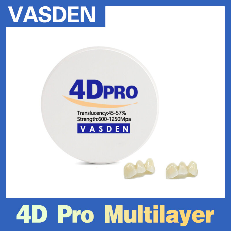 4D PRO Многослойные циркониевые блоки Dental Lab 98-A2 A3 BL1 CADCAM материал фиксированный Цирконий Восстанавливающий Материал Прочность на изгиб