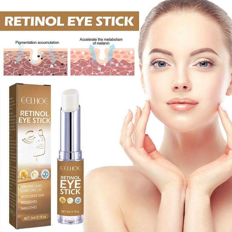 Retinol Eye Cream Stick, Firming, Anti-Envelhecimento, Rugas, círculos escuros, Anti-Puffiness, Whiten, Hidratante, Skin Care Produto, 2pcs
