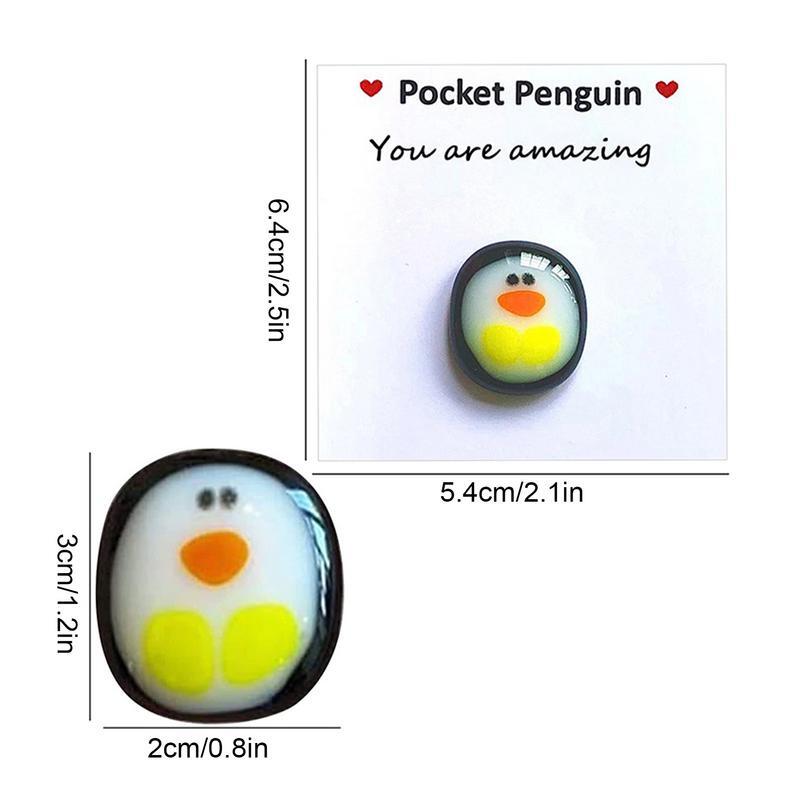 ミニかわいいポケットペンギンハグの装飾、バレンタインのためのフレンドリーな動物の装飾
