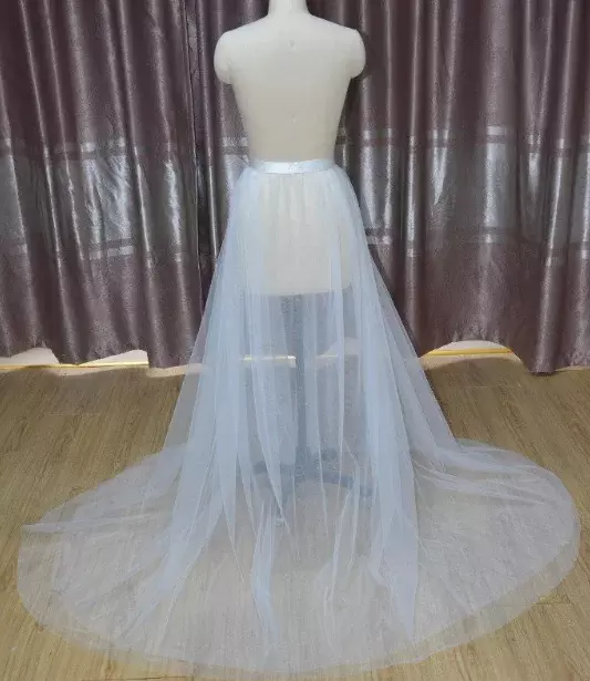 Двухслойное Тюлевое съемное свадебное платье, нарукавник, фотография