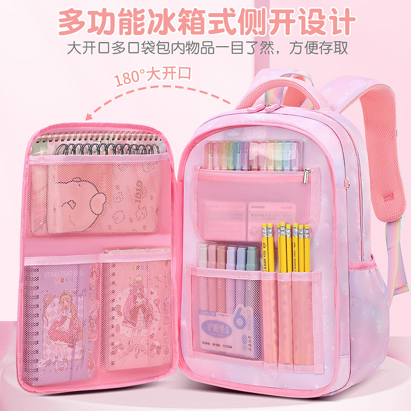 Sanrio Grande Capacidade Cartoon Mochila para Estudante, New Clip M Schoolbag para Crianças, Proteção da Coluna