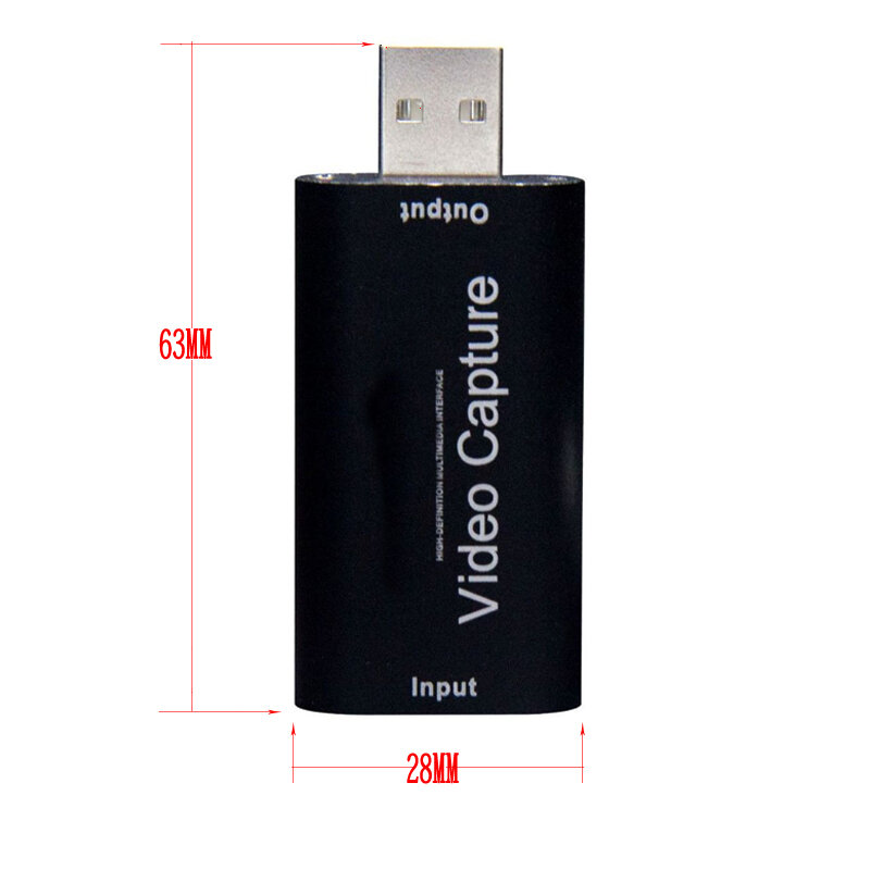 USB 2.0 비디오 캡처 카드, 4K HDMI 호환 비디오 그래버, 라이브 스트리밍 박스 녹화, PS4 XBOX 휴대폰 게임 DVD HD 카메라용