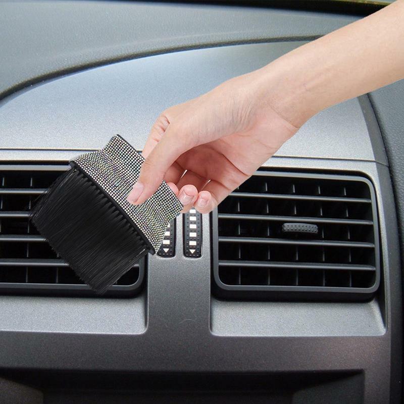 Strumento per la pulizia degli interni dell'auto spazzola per la pulizia della presa d'aria del condizionatore d'aria spazzola morbida per auto spazzola per artefatto per la rimozione della polvere delle fessure dell'auto