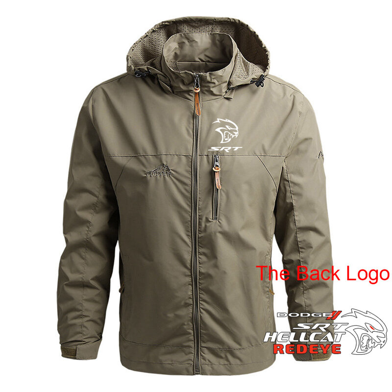SRT Hellcat-abrigo informal para hombre, chaqueta impermeable de cuatro colores, con capucha, a la moda, para primavera y otoño, novedad de 2023