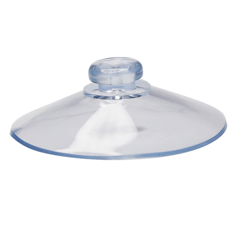 Succionador de cabeza de seta de PVC para pecera, ventosa de vidrio transparente perforada, ganchos de pared para cocina y baño, 55mm/50mm