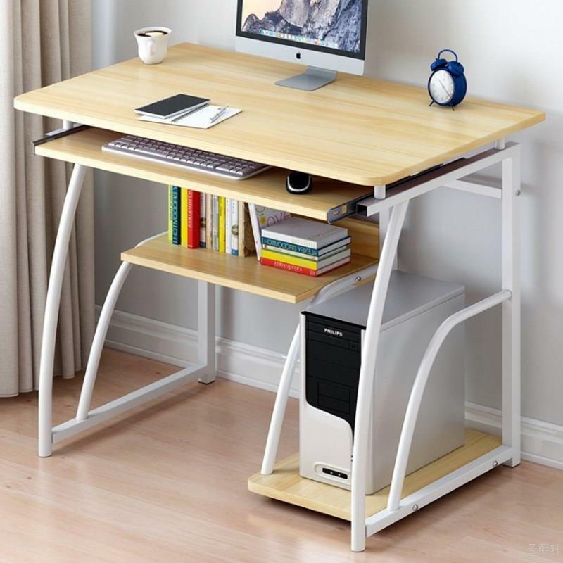 Modern Computer Desk with Keyboard Bracket PC Workstation Study Writing Table Home Office Furniture Durable