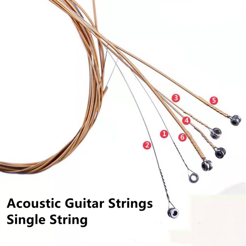 Acoustic Guitar Strings E B G D A Single String Gauges 012 014 024 027 035/040 E-1st B-2nd G-3rd D-4th A-5th E-6th Single String