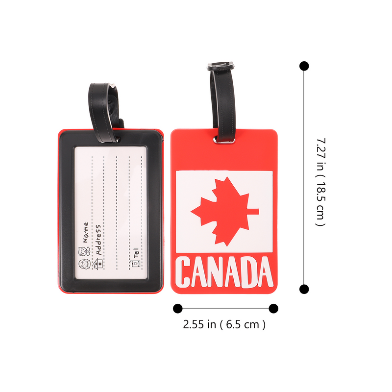 Canada Flag Luggage Tag Maple Leaf National Banner Flags Travel Suitcase Baggage Bag Tag Id Labels Luggage Identifier Women Men
