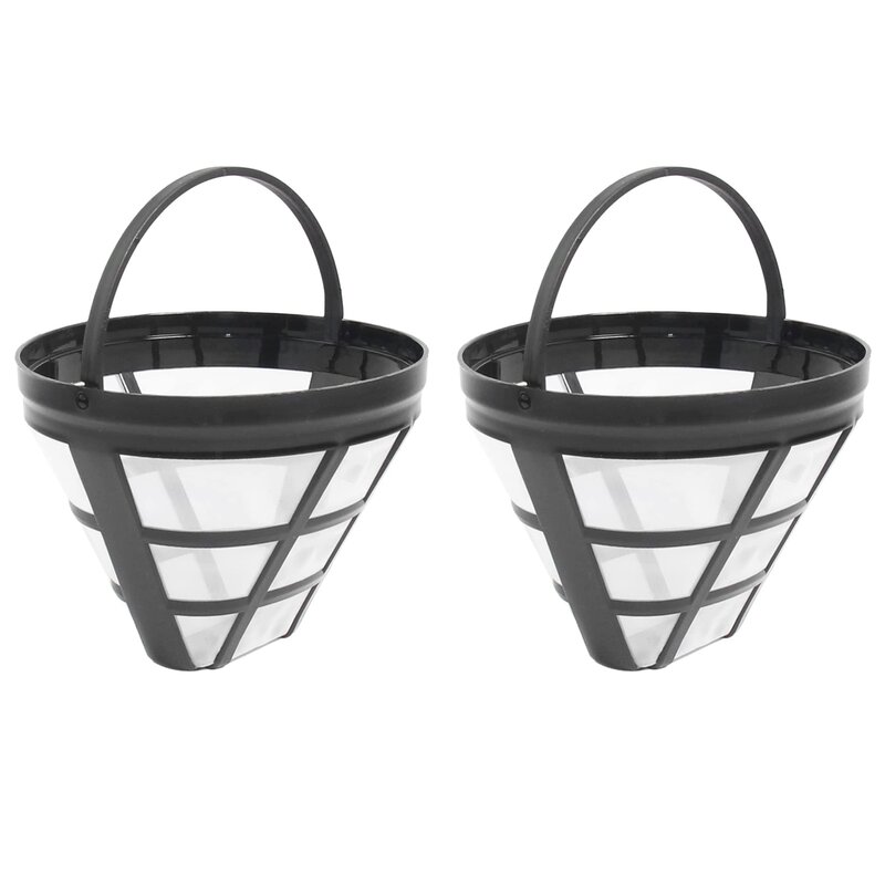 2Pack No.4 Reusable Coffee Maker Basket Filter for Cuisinart Ninja Filters Fit Most 8-12 Cup Basket Drip Coffee Machine