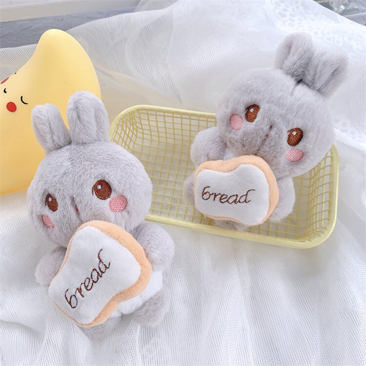 1pc 14,5 cm neue niedliche essen Kaninchen kreative Puppe Mini Anhänger Puppe Kinder Rucksack Schlüssel bund Plüsch Puppe Anhänger Geschenke
