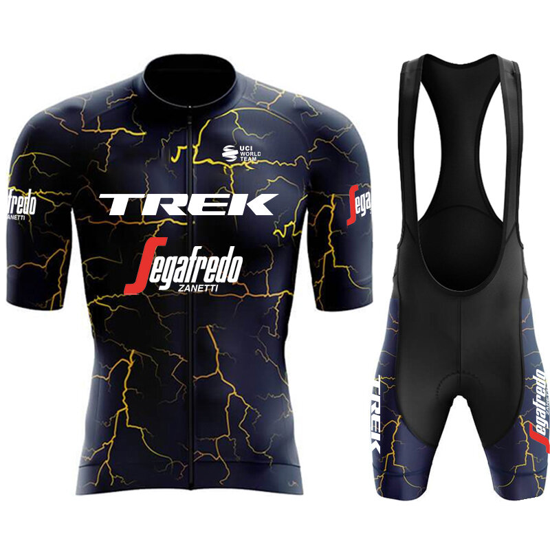 Maglia da ciclismo Man Pro Team 2024 Bike TREK abbigliamento estivo tuta da uomo Jumper Mtb Road Uniform Shorts maglie da bicicletta Set di bavaglini