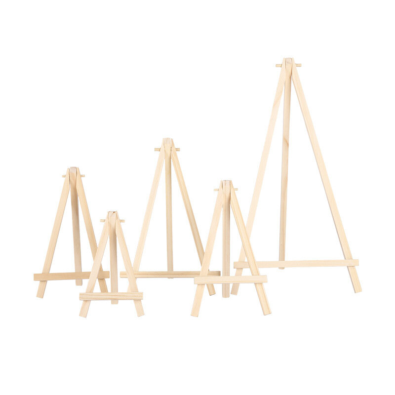 1pc Natural Wood Mini Easel Frame Tripod Display Meeting Wedding Table Number Name Card Stand Holder Children Painting Crafts