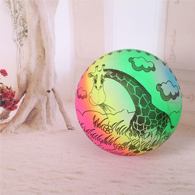 Bola de praia inflável com padrão colorido para adultos e crianças, brinquedo aquático