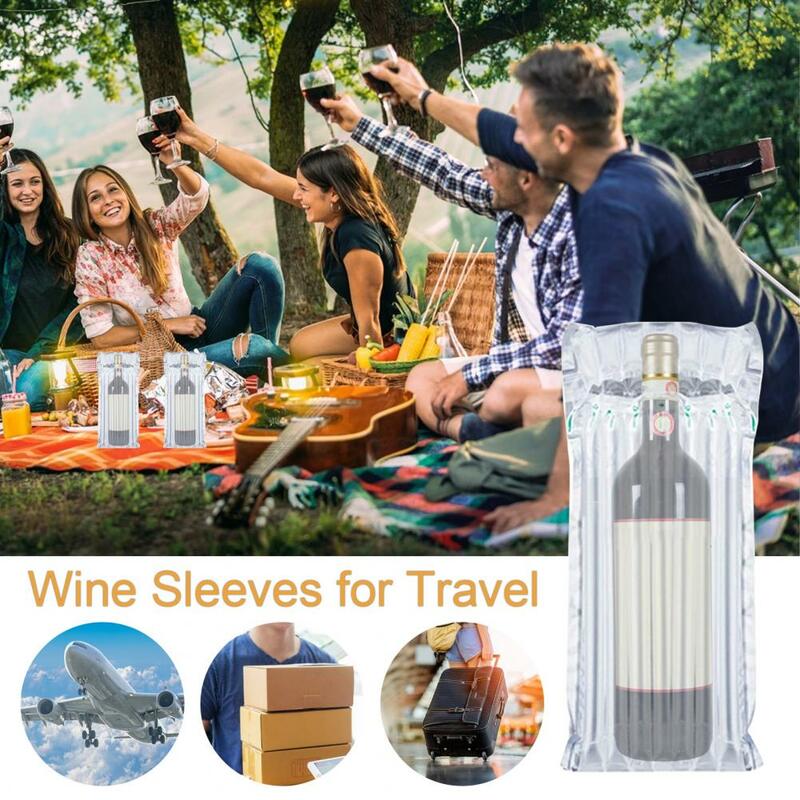 Wine Bottle Protector Bubble Bags Wine Bottle Protector Inflatable Wine Bottle Protective Bag with Pump Inflatable Packaging Bag
