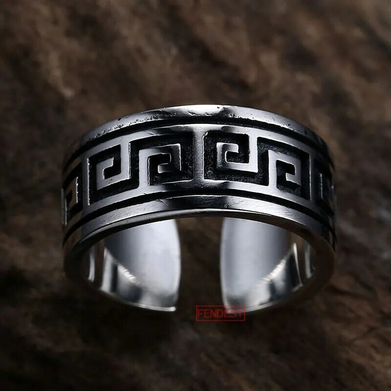 خاتم الجدار العظيم رجل كرافت يرتديها حلقة مفتوحة خاتم تصميم فريد من نوعه للرجال