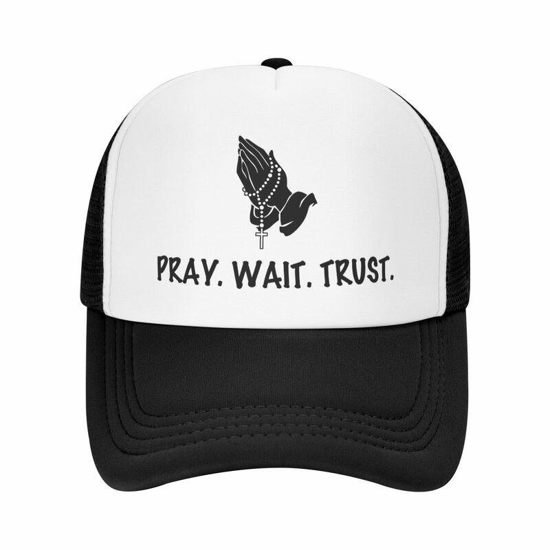 Cappello da camionista classico con mani in preghiera per uomo donna personalizzato regolabile adulto gesù cristiano cattolico fede berretto da Baseball all'aperto