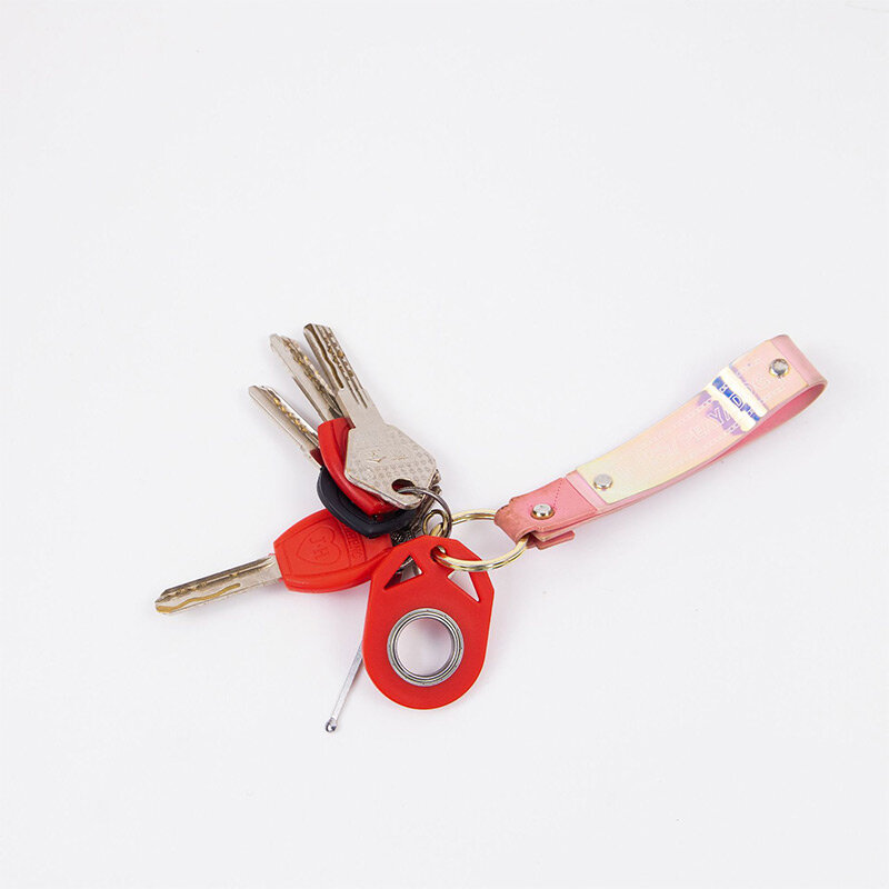 Mainan Fidget pereda stres kecemasan gantungan kunci baru cincin kunci berkilau dalam gelap hadiah pesta berbagai warna