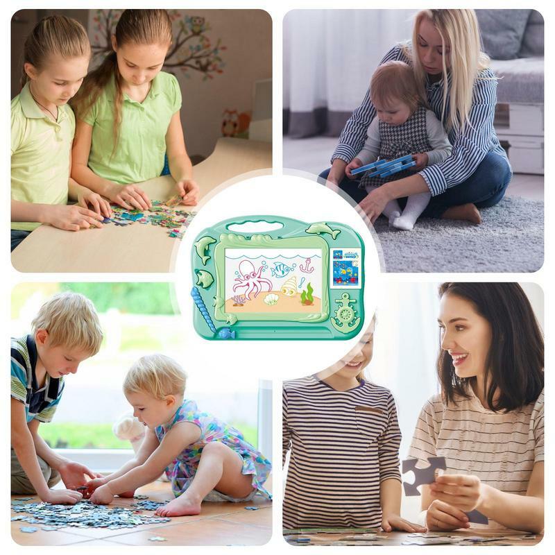 Apagável Magnetic Sketch Pad para Crianças, Escrita e Pintura Board, Aprendizagem Educacional Segura