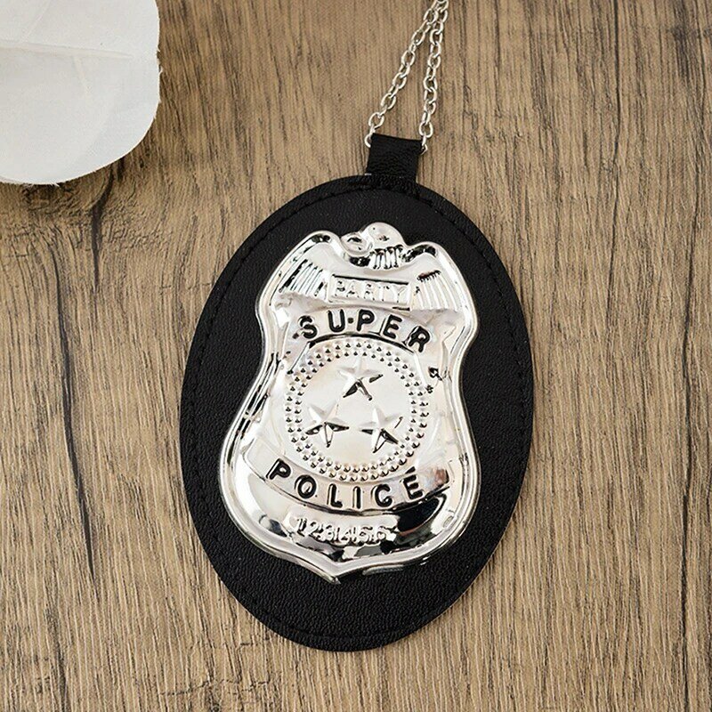 Vestire occupazione finta gioca America agente speciale della polizia ufficiale distintivi porta carte d'identità con catena e Clip da cintura