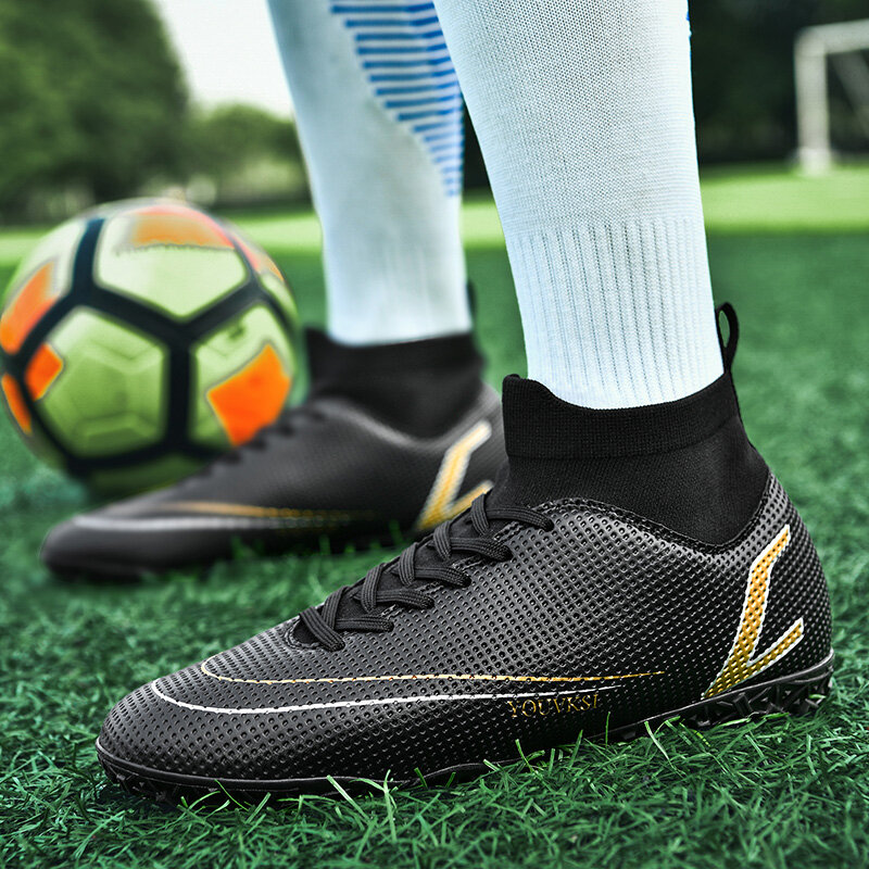 Zapatillas de fútbol para hombre y mujer, zapatos de entrenamiento de hierba de calidad FG/TF, botas de fútbol, deportes al aire libre, zapatillas antideslizantes 33-46 #