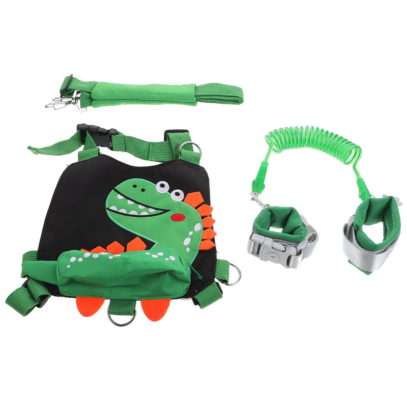 Dinosaur Anti-Lost Harness Leash para crianças, atividade ao ar livre, correia de segurança, corda de reboque de 1,5 m, criança, 1 conjunto