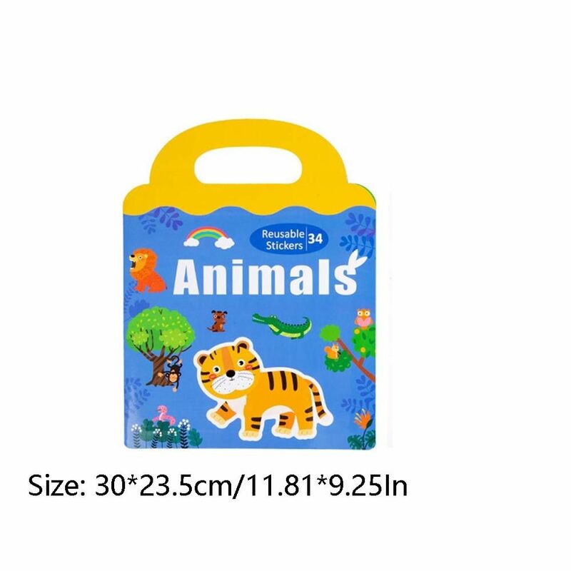 Montesori mainan edukasi Puzzle magnetik, stiker teka-teki kognitif mainan pendidikan dini teka-teki hewan tiga dimensi