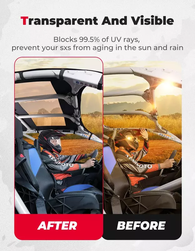 Dla puszek Am Maverick X3 Max 4x4 XDS XRS XMR Turbo DPS 4 drzwi 2017 + UTV osłona przeciwsłoneczna PVC wodoodporna płócienna miękka na dachu