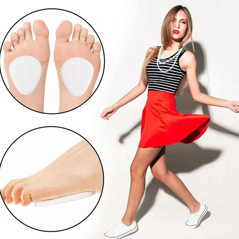 Kaus kaki bantalan Metatarsal tidak terlihat, untuk pria dan wanita, bantal dapat digunakan kembali untuk lari, bantalan perawatan kaki antiselip, pereda nyeri kaki depan Cush Y1t6