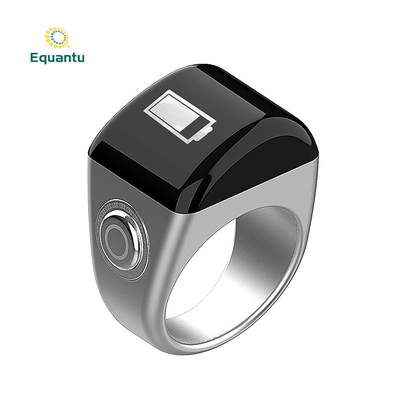Muslim Zikr Smart Counter Tasbih Ring with App Control Finger Counter Prayer Time and Alarm Clock Function